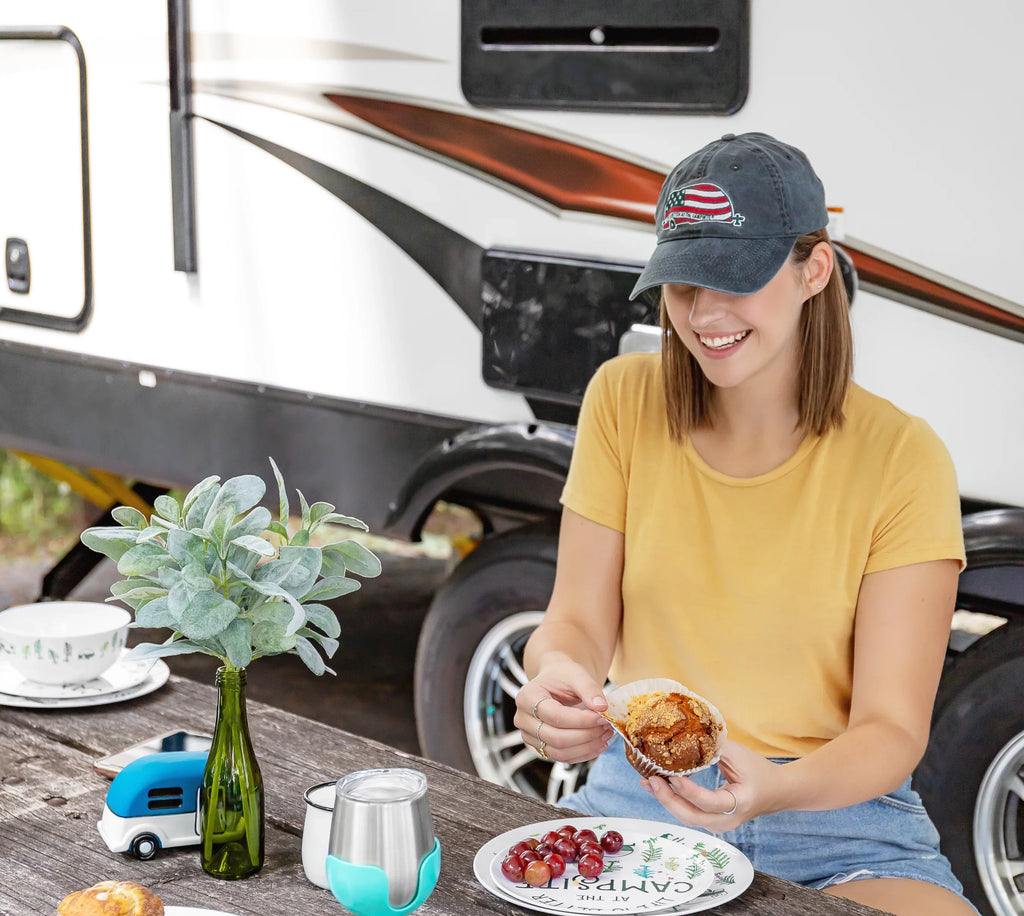 Construction, 18/8 Grade and the in Campsite Camco Insulated Stems, at Size (53068) Vacuum Wine 8oz Life a Better Features Removable Tumblers 4 Stainless is a | Steel Colorful Kitchen Comes