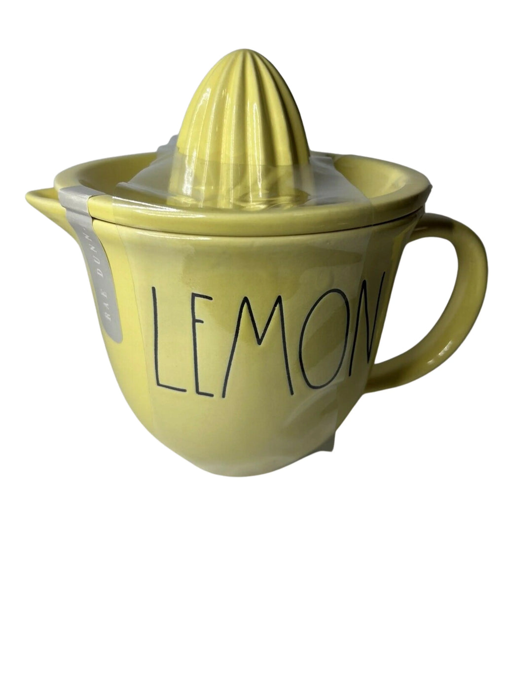 Ceramic Set Piece Black Kitchen Dunn with 2 LEMON Juicer Letters LL Yellow Rae