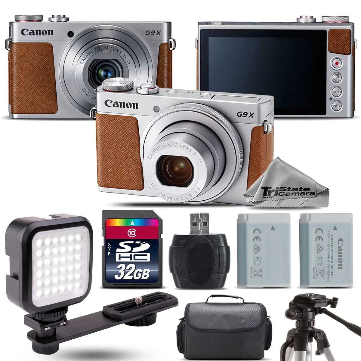 Camera - X + BAT G9 PowerShot LED 20.1MP Mark Digital Canon Kit 32GB + II EXT