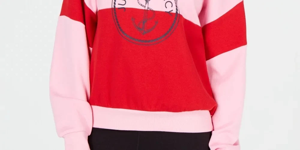 Women's Pink Couture Size Colorblocked S Sweatshirt Graphic Juicy