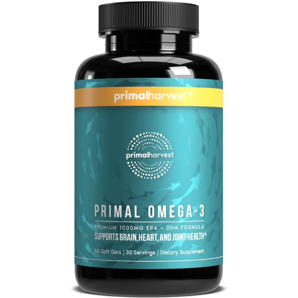 Supplement, Harvest Primal Omega 3 Oil Fish 60 Capsules