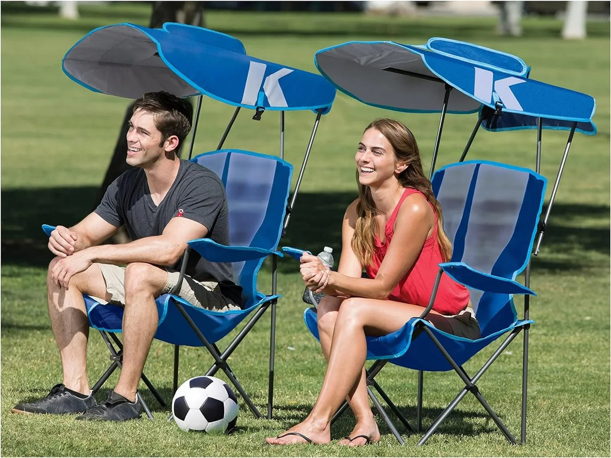 Original Camping, Foldable Canopy for and Kelsyus Grey/Blue Events, Tailgates, Outdoor Chair