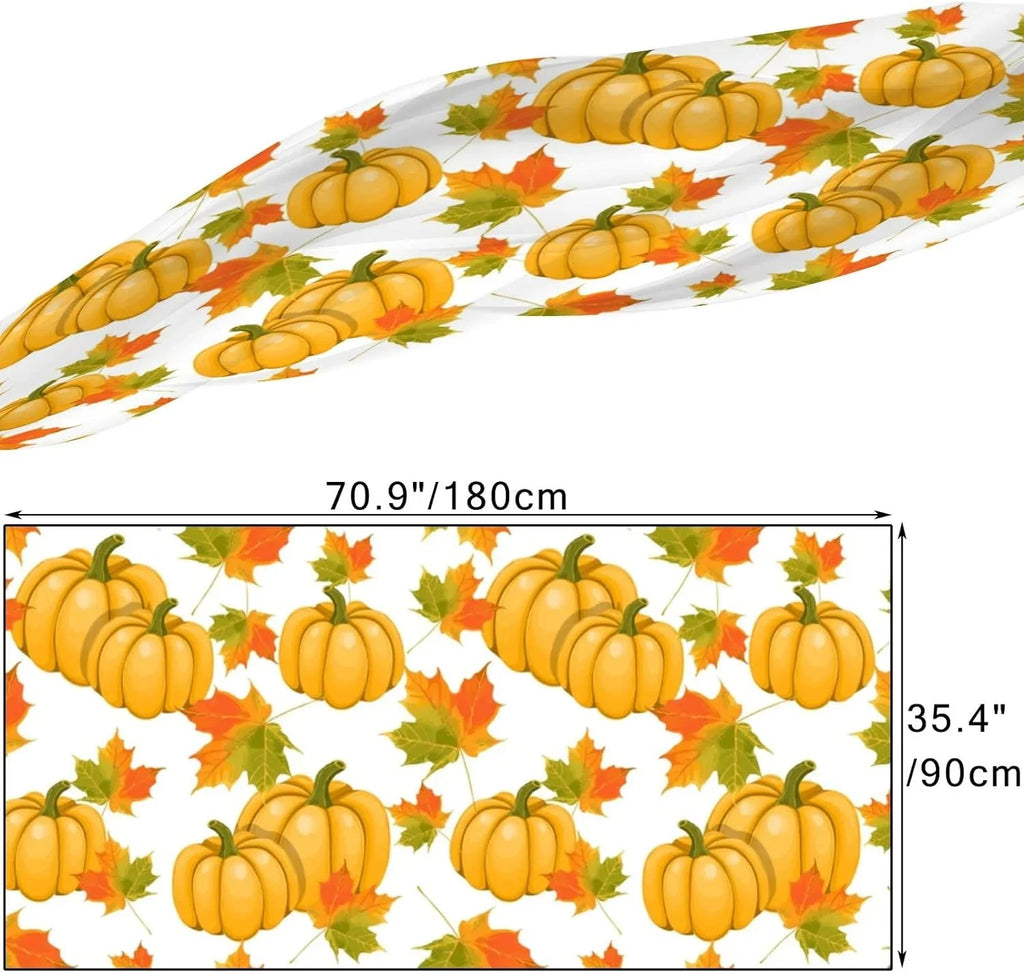 Maple Wrap Long Scarves Pumpkins Leaves Neck Girls Scarf Hyjoy Women Silk Lightweight for Shawl