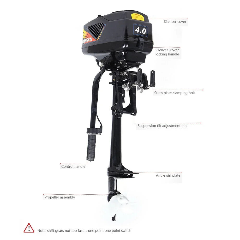 4HP Fishing CDI Electric Boats Outboard Heavy Boat 48V Duty Outboard Motor for Boat Miumaeov Motor Engine Fishing Engine 1000W Outboard Boats Outboard Mount Motor Electric Inflatable