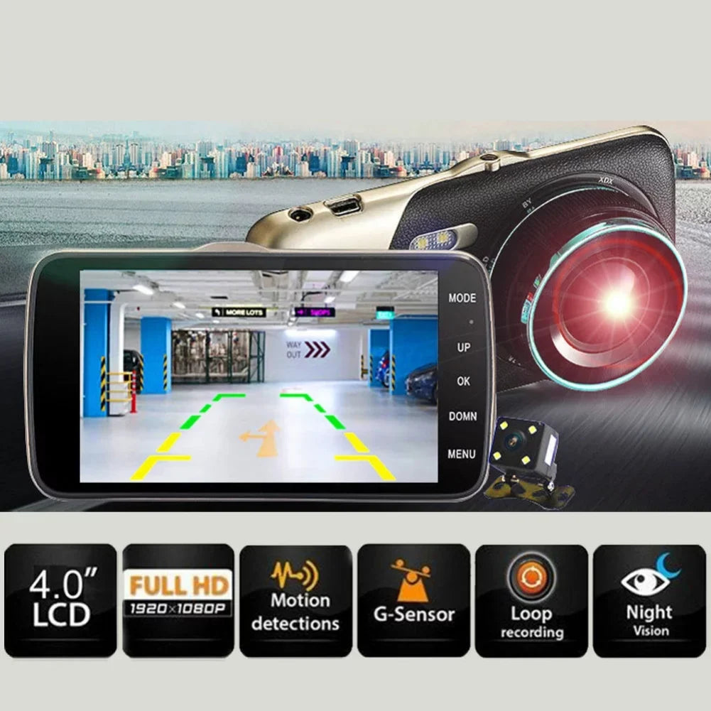 recording car dual vision rear inch HD Driving 3.6 view DVR video night recorder recorder 1080P