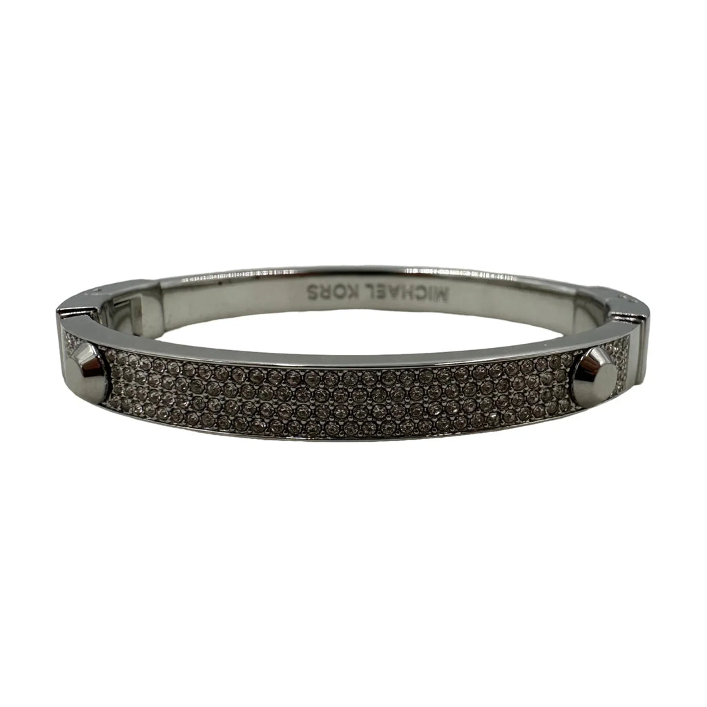 Michael Bracelet - Bangle Astor Kors Stud MKJ2746040 Crystal Pave Silver-Tone