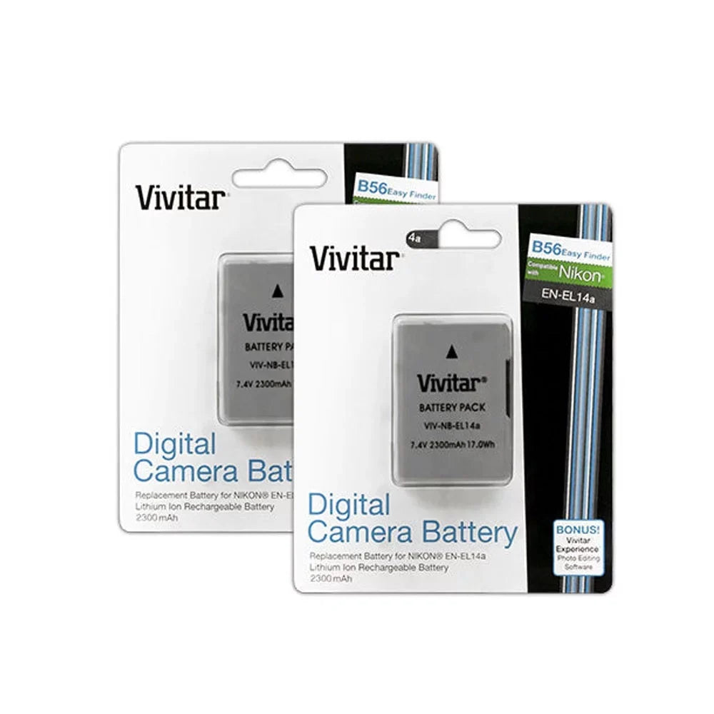 2X Nikon MH D5500 D3500 24 + 1 for 14 Battery D5300 Replacement Charger Vivitar D5600 ENEL D3400 D3300
