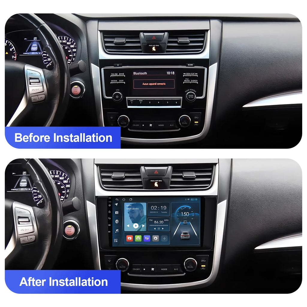 BT Support Altima Car Camera Screen & 8 IPS Auto Navi GPS 2014-2018 for 12 Stereo core(4+32G) inches Android Double Radio 9 Android Car Carplay with Nissan Touchscreen FM Din Backup