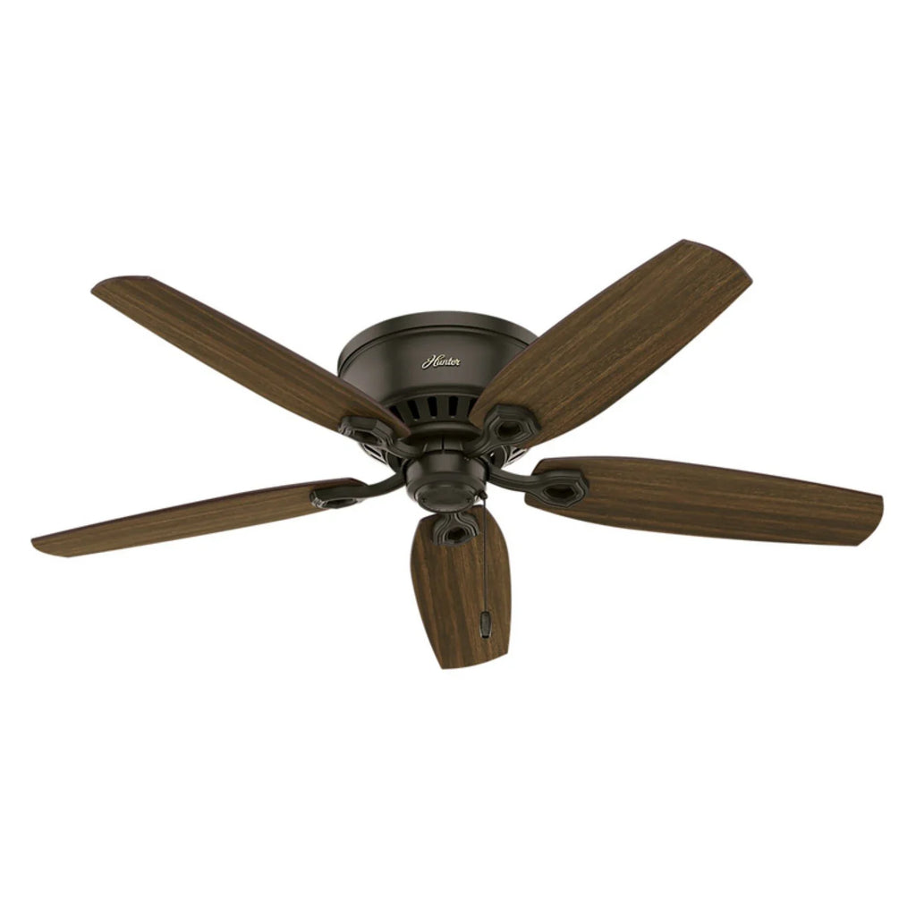 Chain, Snow 52" Profile White Pull w/ Fan Builder Fan Ceiling Low Hunter Company