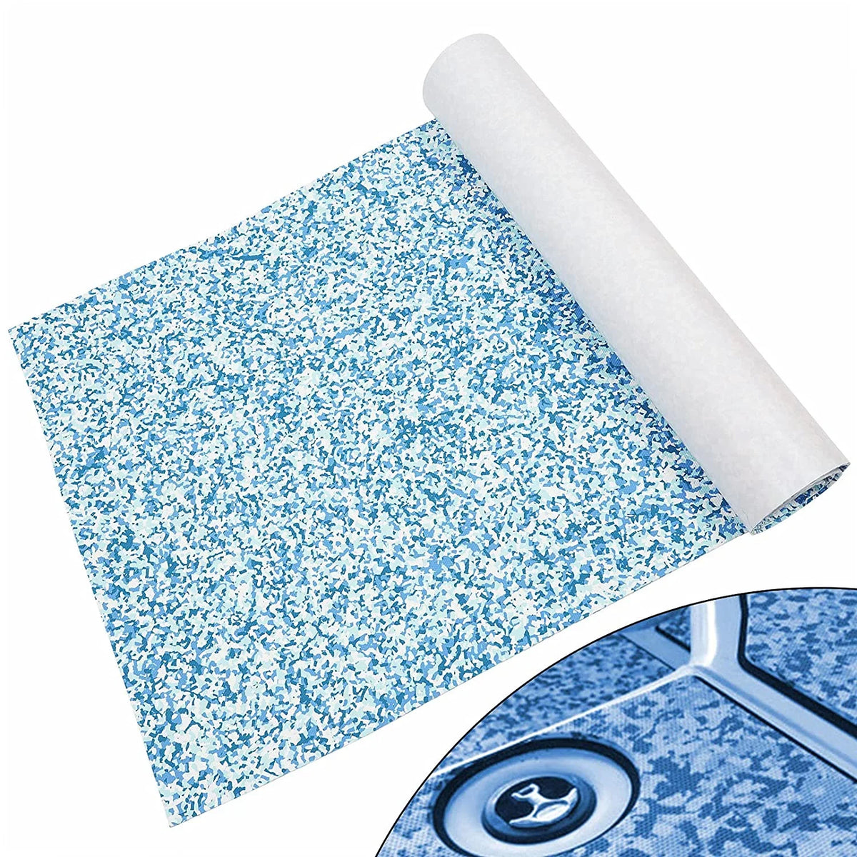 EVA Boat White inch Foam RV Teak Decking for Sheet Artificial Mat Teak Non-Slip Camouflage Floor Car 35.4X Marine Yacht Blue Mat Yachts 94.5