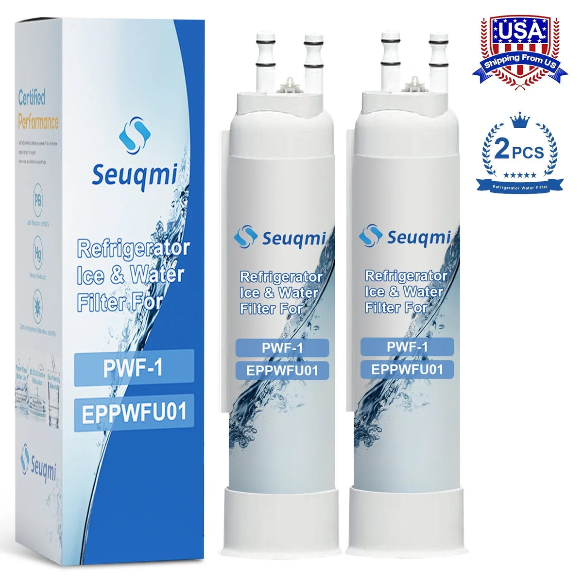 Seuqmi with PWF-1 Frigidaire®PurePour water 2Pack brand filters ice compatible are and FPPWFU01