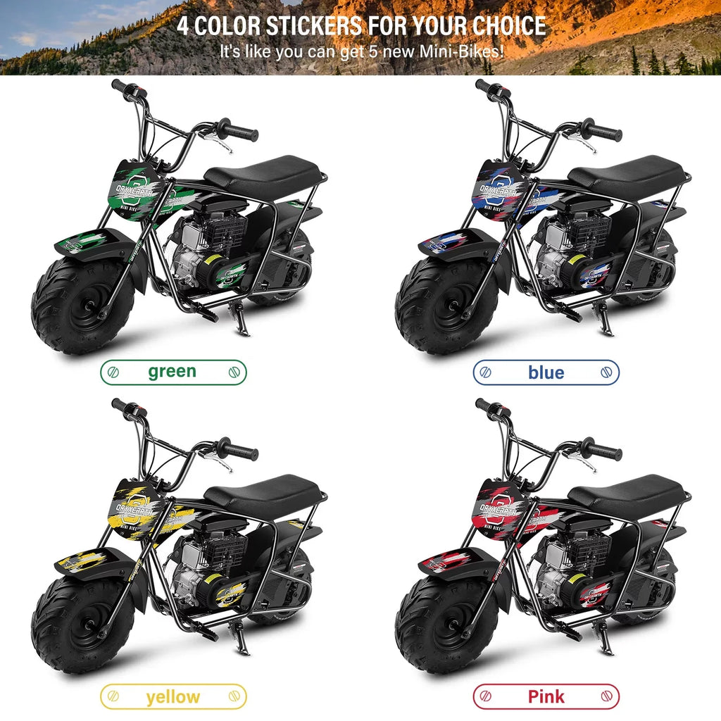 Motorcycle Bike,105CC Racing on Ride for Toys, Dirt 8-14, Bike Powered 4-Stroke Kids Mini Gas