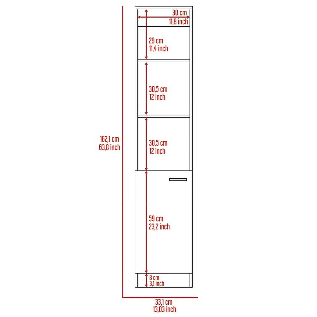 Square 2-Piece Cabinet Medicine & 63" One Set Linen Cabinet with Door Home