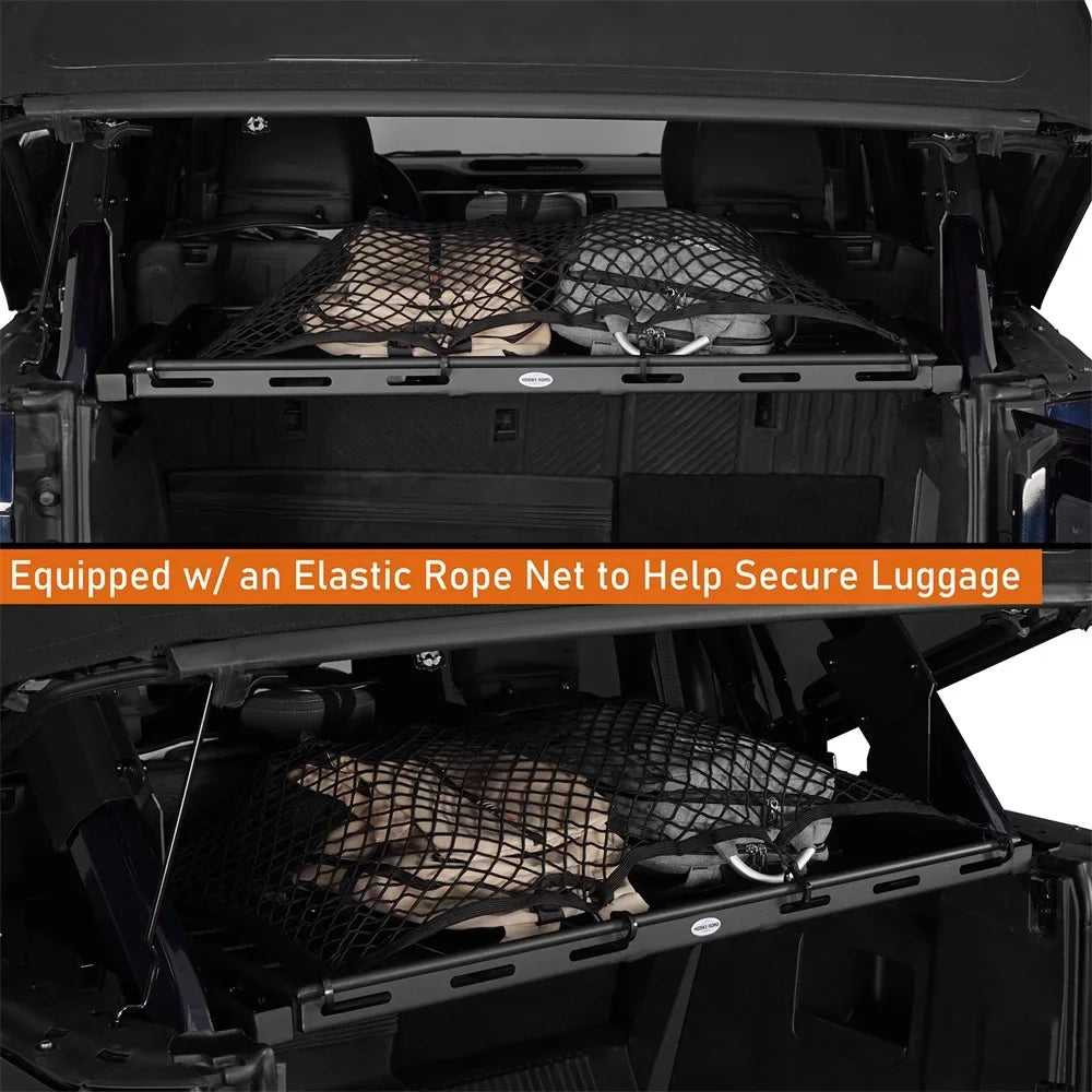 Road Box Ford Hooke Luggage Fit Rear 2021-2023 Cargo Bronco 4-Door Rack Black Basket