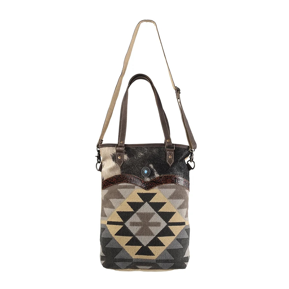 bag Canvas Genuine western Tooled Hand Hair-on Wool Upcycled KB161 KB women OHLAY Leather handbag TOTE Upcycled purse