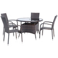 Woven Wicker Set 5-Piece Patio Venice Brown Northlight Dining Resin Outdoor