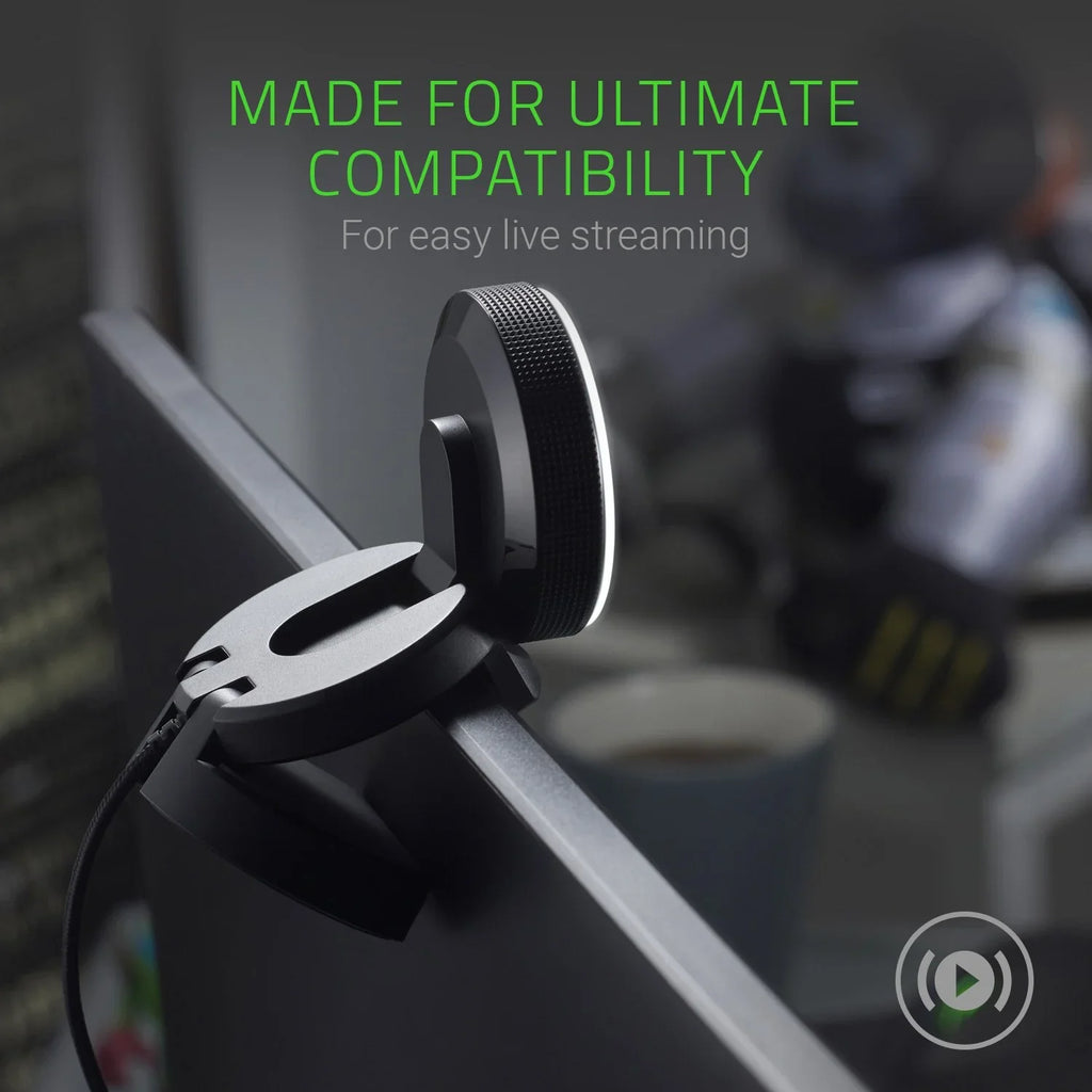Autofocus Adjustable - 30 FPS Built-in Brightness Microphone Advanced Webcam: Ring Razer 60 1080p Kiyo w/ FPS Light - - / Streaming 720p