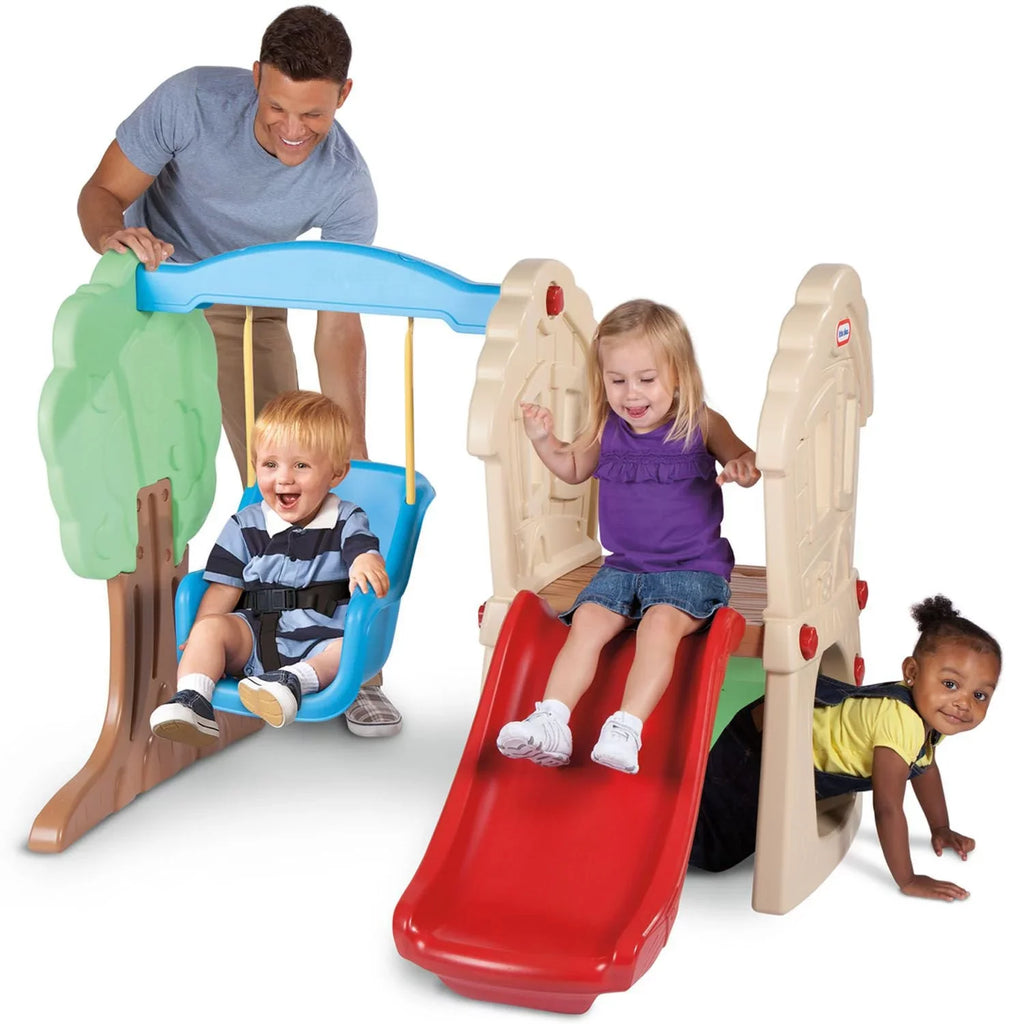 Swing Play - Kids Slide Backyard Set Little Hide and Climber and Seek Tikes