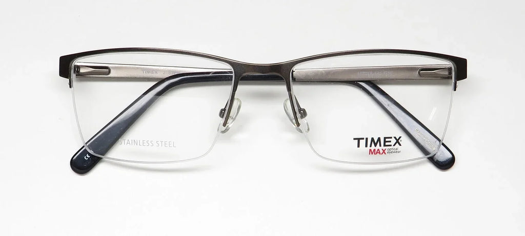 HALF-RIMLESS FRAME/GLASSES NOSE 2:53 EYEGLASS DESIGNER PADS ADJUSTABLE PM TIMEX