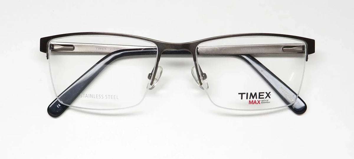 HALF-RIMLESS FRAME/GLASSES NOSE 2:53 EYEGLASS DESIGNER PADS ADJUSTABLE PM TIMEX