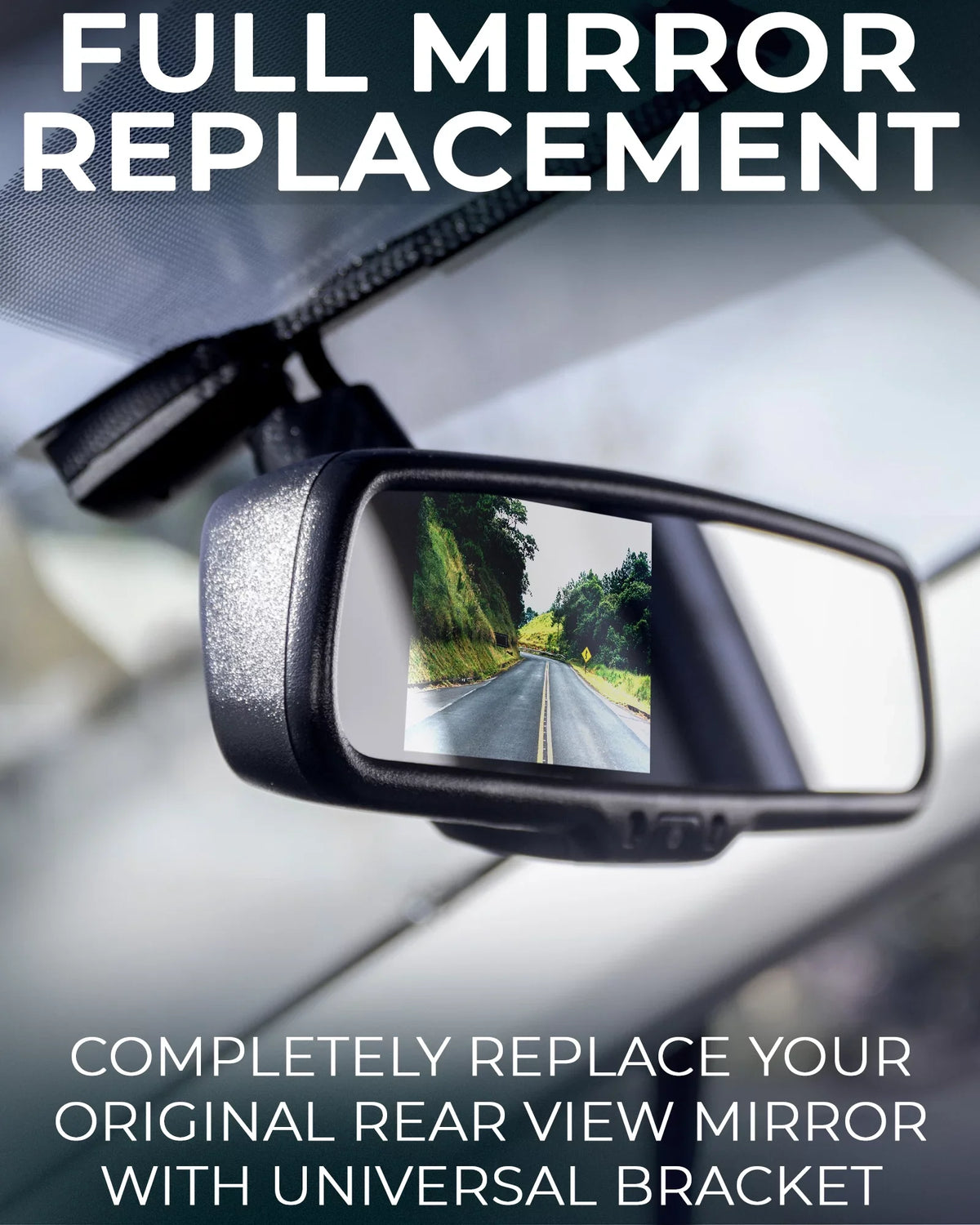Display, 7" Master LCD View Tailgaters Enhanced Universal Video Visibility Mirror Rear Inputs 4 & Frameless with