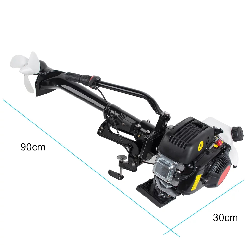 Motor 3.6 HP Boat With 4 Cooling Air 55CC Engine Outboard Stroke System Machine