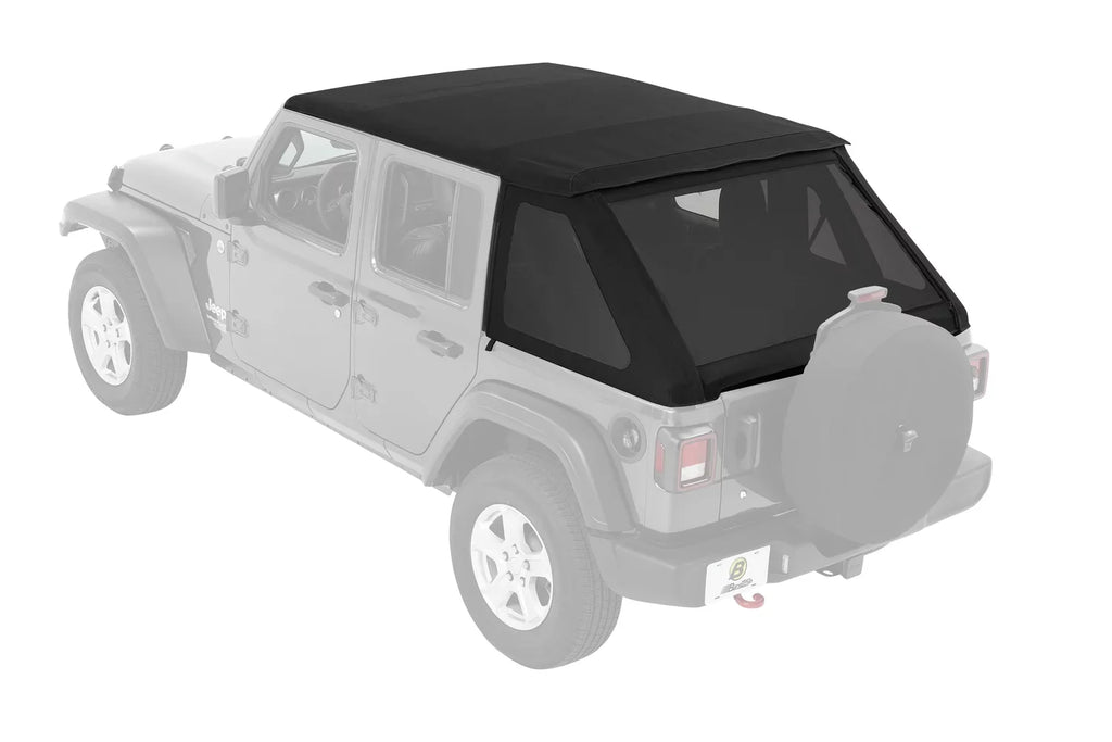 JL, Current, Black Trektop 2018 Model Jeep 4-Door a Years Twill (56863-17) Wrangler Bestop to for