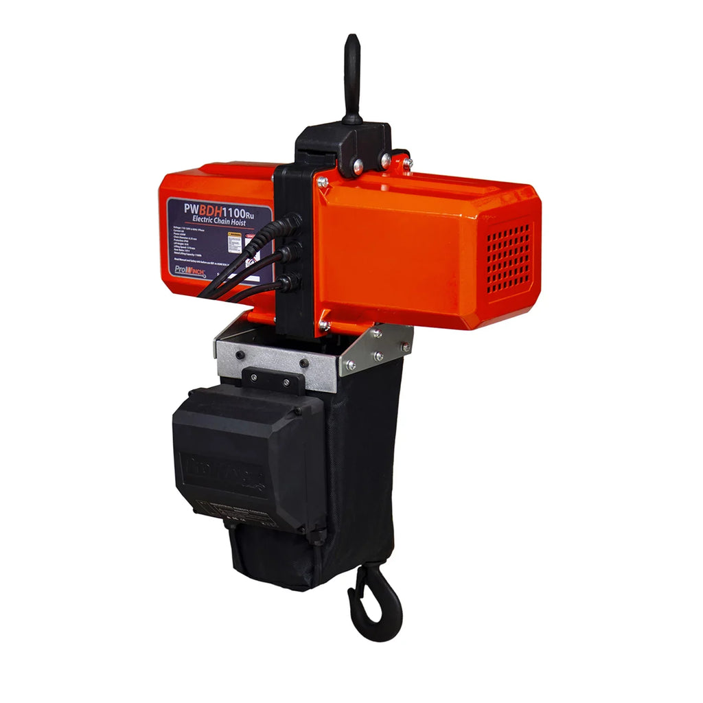 110V Hoist 10 ft Chain Lb Ton 1100 Prowinch Mini 1/2 Electric Chain Wireless