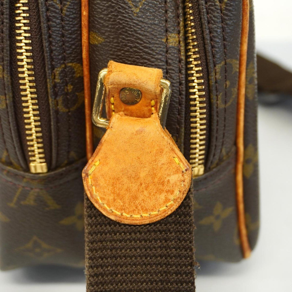 Louis (Good) PM Monogram Brown Reporter Bag Pre-Owned Ladies M45254 Vuitton Shoulder