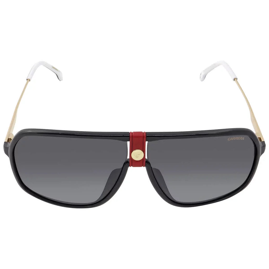 64mm, 10mm Gold/Gray Sunglasses, Pilot Shaded, Carrera 1019/S