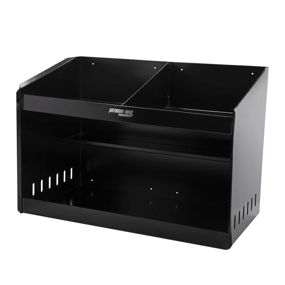 Storage Bay Dual Enclosed Helmet Extreme for Garage, Organizer Cabinet Max Shelf Trailer, Aluminum Race - Shop, Black Storage Deluxe 5001.6331 Holder