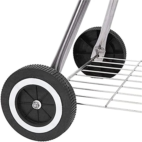 Portable Grill Steel Grilling & (18" Cooking Stainless Tailgating Outdoor Standing Steaks, Kettle Charcoal for Backyard Backyard Grill Burgers, BBQ Black) & Pitmaster
