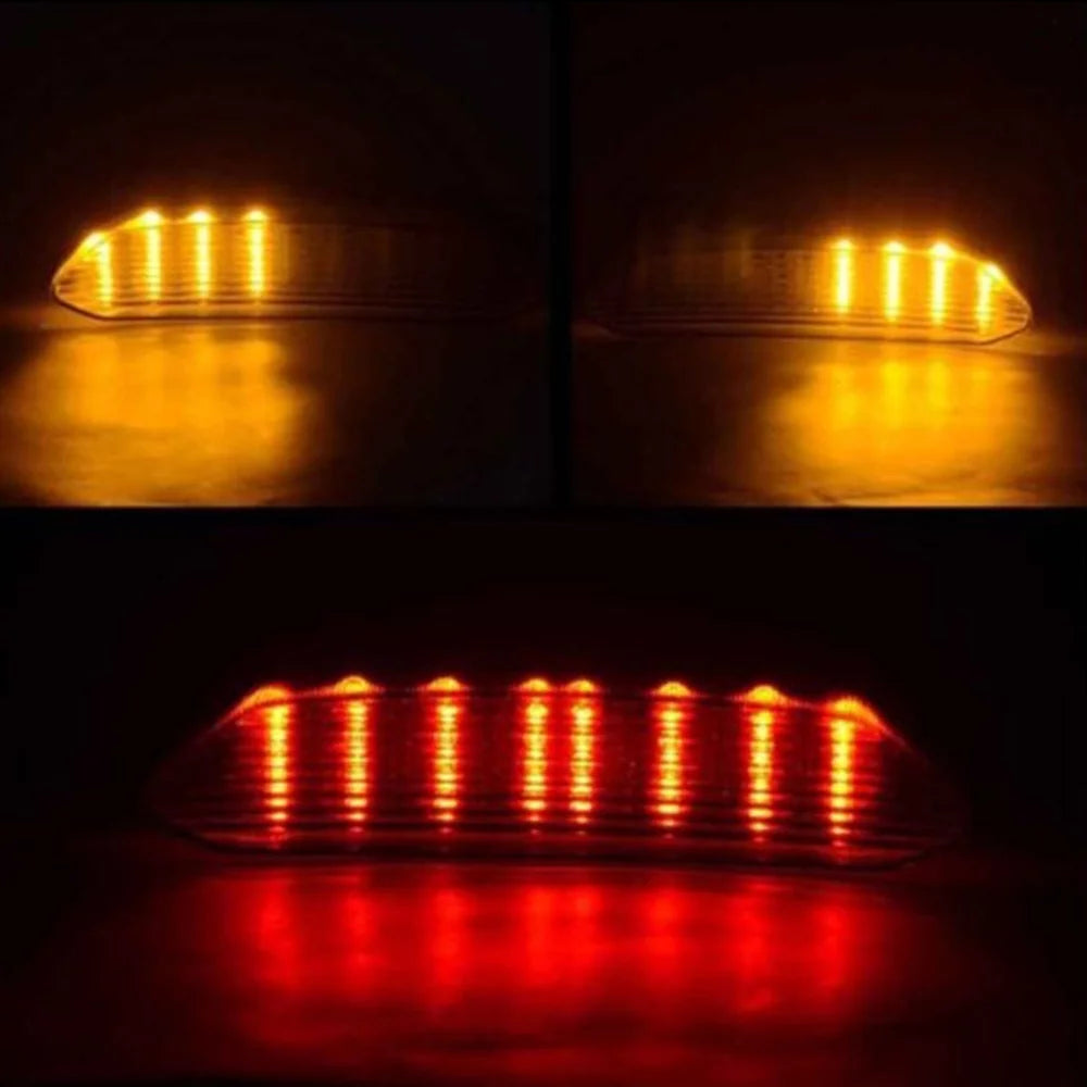 4cm) plastic, 3.5 Smoke Taillight, x ABS 2002-2003(18 for R1 YAMAHA LED YZF x Lens, 12V