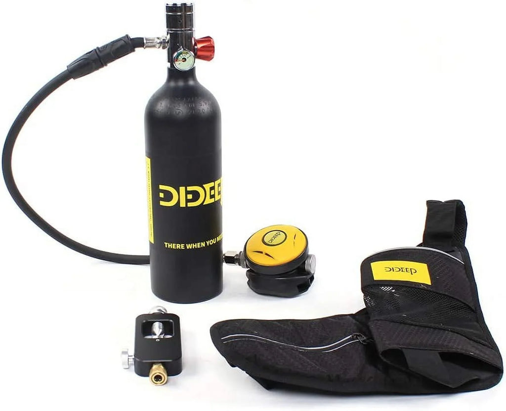 High DIDEEP Training E-S400B 1L Tank Scuba Diving Refill Refill by FETCOI Pump Pressure Cylinder Diving Breathe Equipment Air Underwater for Adapter Mini