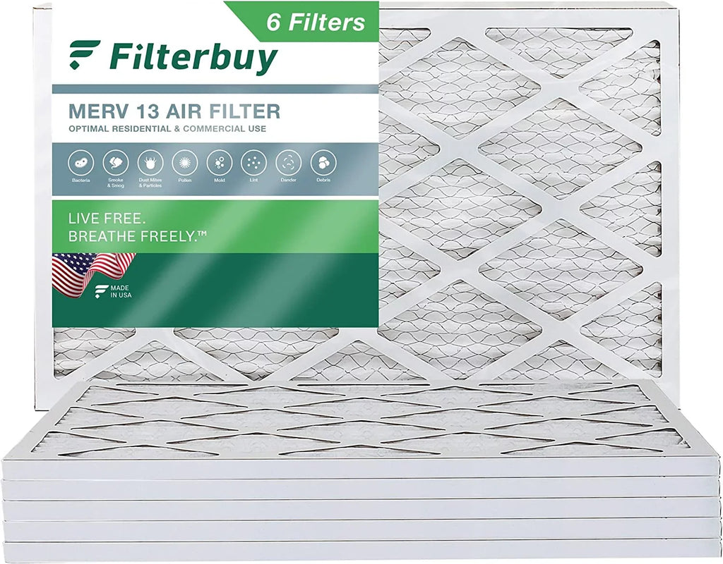 Furnace HVAC AC 12x36x1 Pleated Air Filterbuy (6-Pack) 13 MERV Filters
