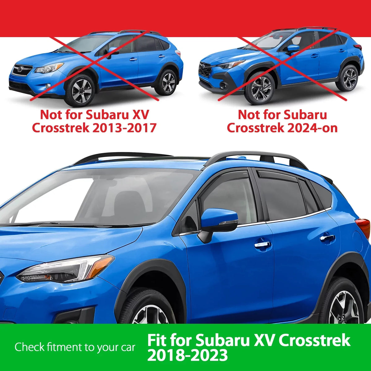 Window Deflectors Cars, Goodyear Vent Car Window Guards, for in-Channel 4 Crosstrek 2018-2023/Impreza Subaru for Accessories, 2017-2023, XV - Shatterproof Deflector, Rain pcs Visors Hatchback GY003477
