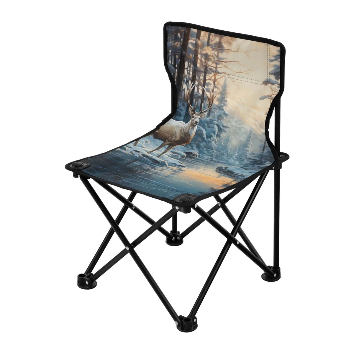 Chair Bag with Chair Folding Portable Beach in Forest Kids Lawn for Outdoor Winter Small Fishing Chair Carry Camping Chair Deer