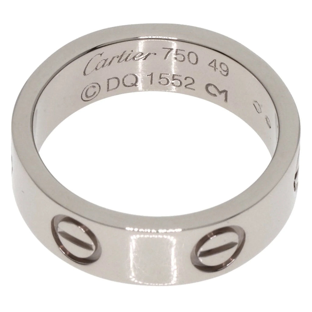 Ring, Pre-Owned Women's K18 CARTIER Gold, #49 Love Ring (Good) White Cartier