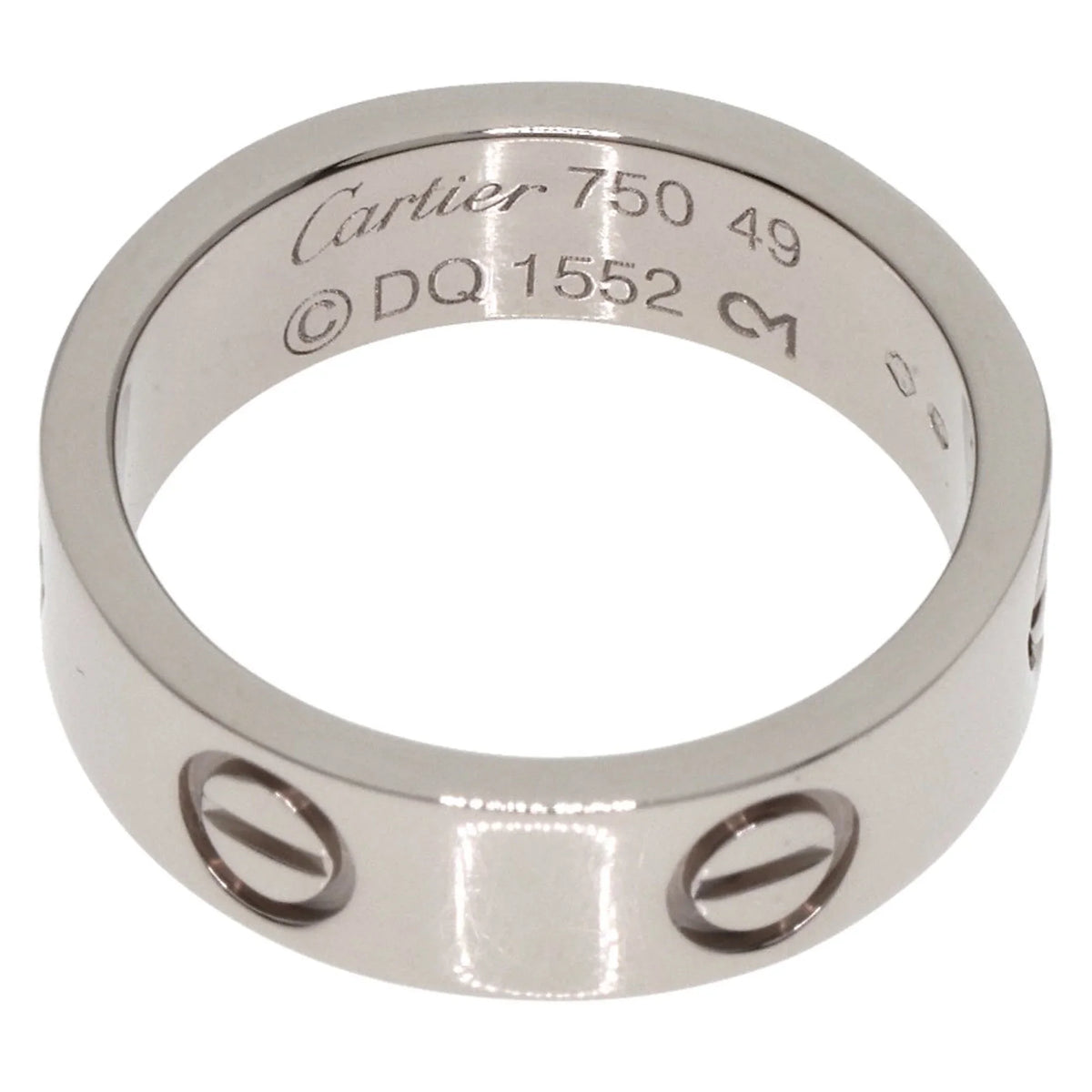 Ring, Pre-Owned Women's K18 CARTIER Gold, #49 Love Ring (Good) White Cartier