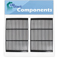 810-2300-B Charmglow Porcelain Compatible - 19" 2-Pack Replacement Iron BBQ Parts Grid Grill Enameled Cast Barbeque Grates for Cooking