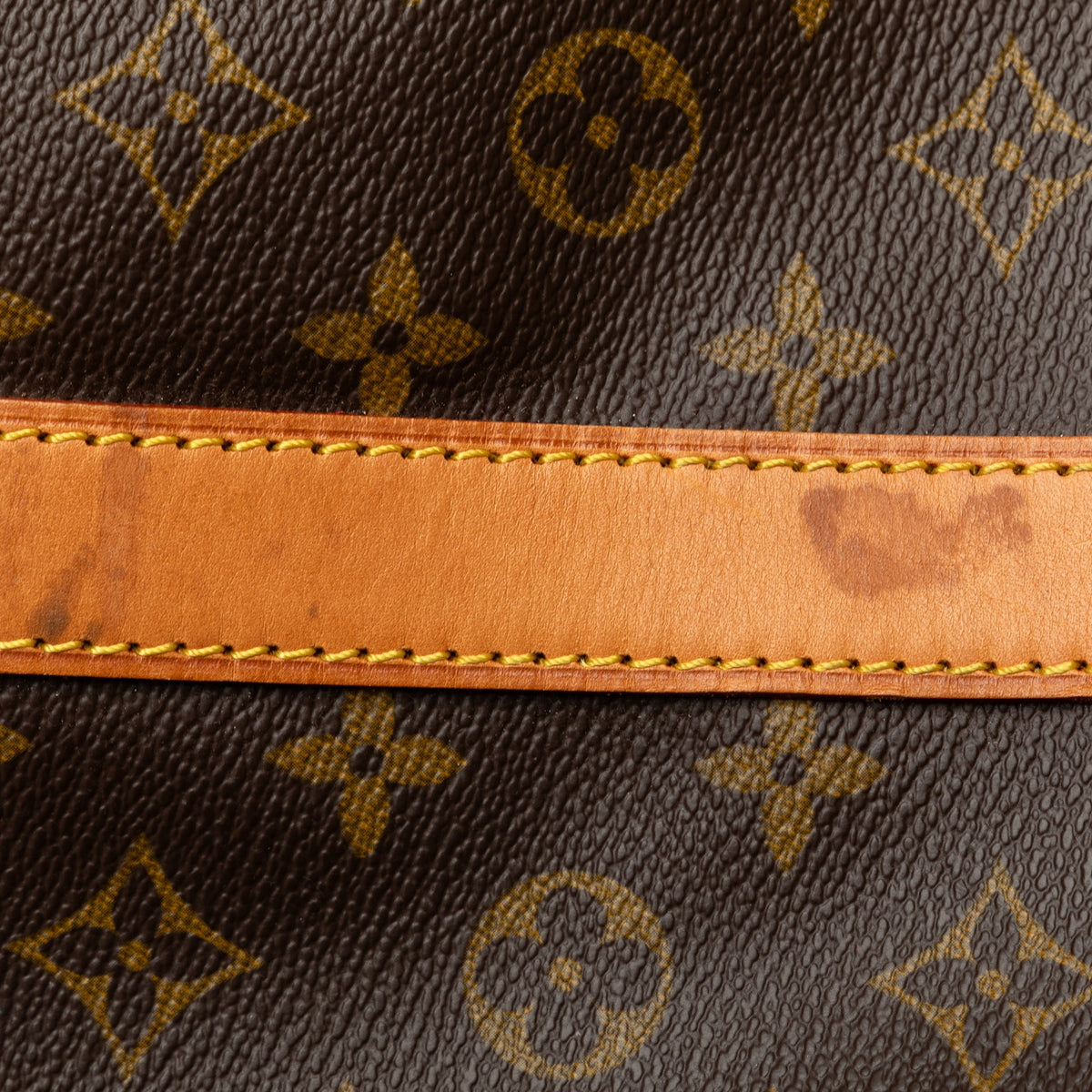 Pre-Owned Keepall Authenticated Bag Unisex Monogram (Good) Bandouliere Vuitton Brown WeekenderBag Canvas 60 Travel Louis