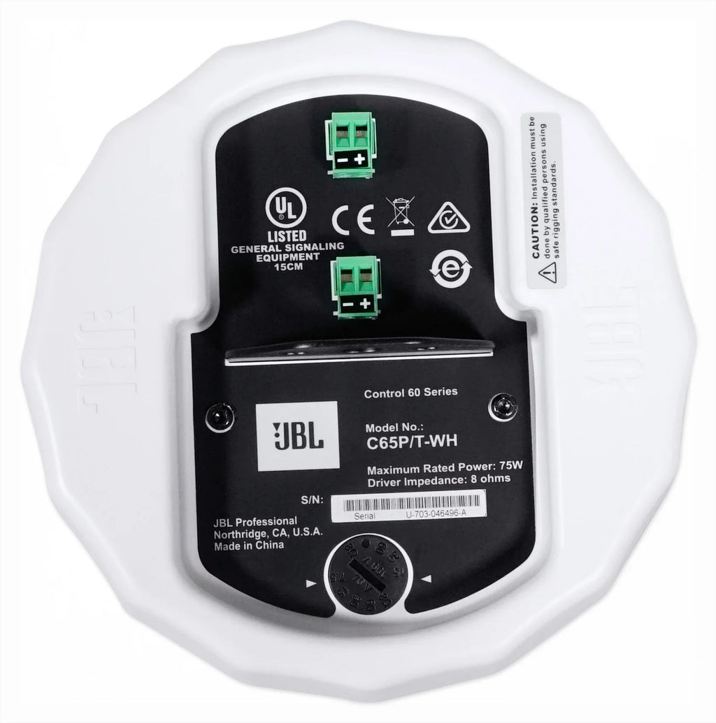 Commercial Speakers JBL Pendant Multi Amplifier+(6) Matrix White 4-Zone Source