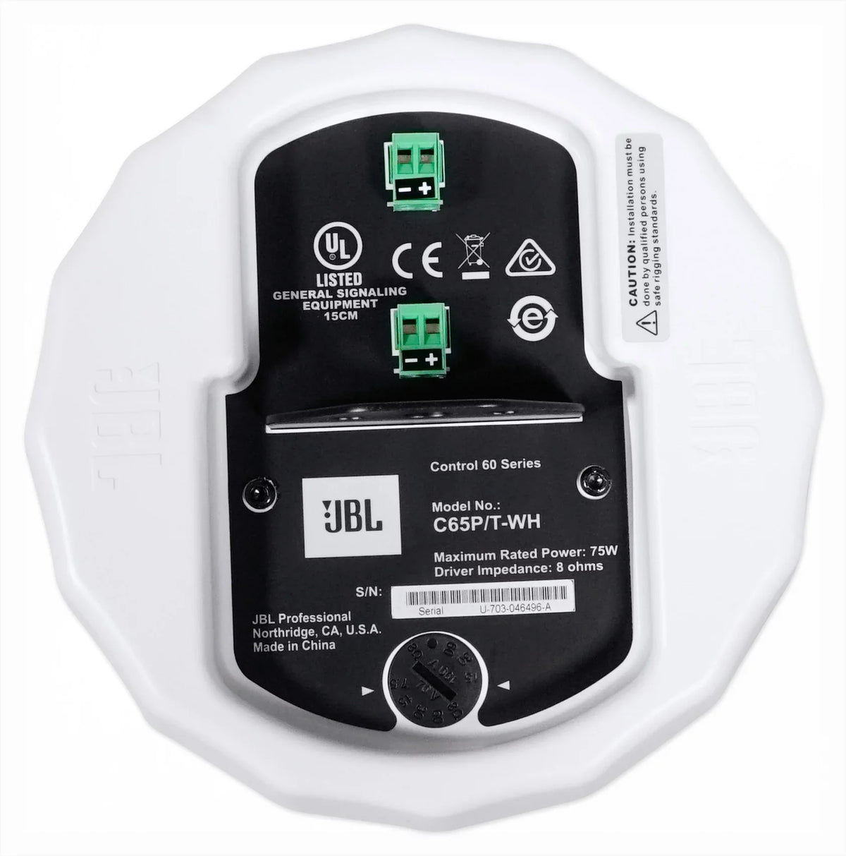 Commercial Speakers JBL Pendant Multi Amplifier+(6) Matrix White 4-Zone Source
