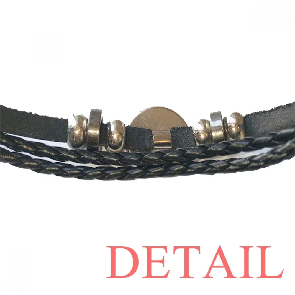woven wealth braided rope wristband bracelet leather q queen poker