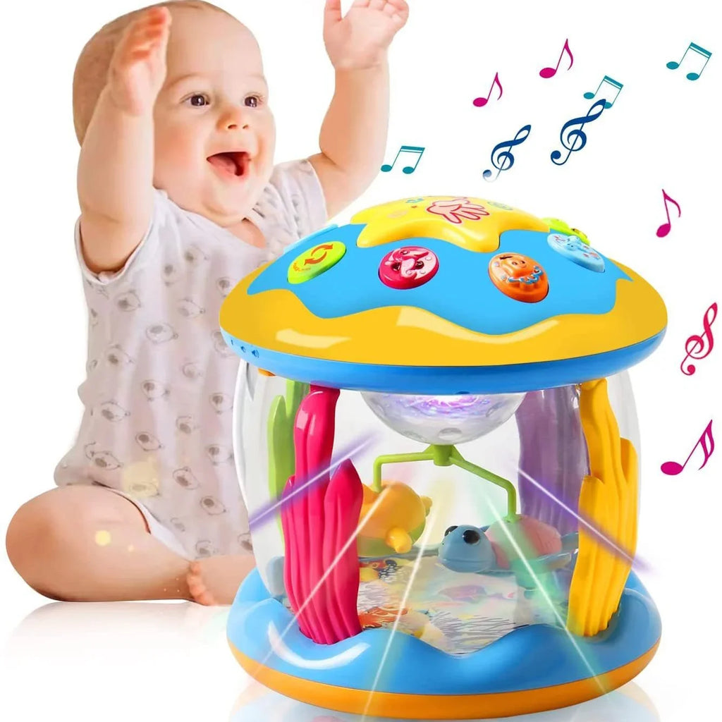 Musical Girls for 2 Toys Baby Up Light Ocean Year Baby Toddlers Crawling Old Toys Time for Infant 1 Learning Months, 6-12 Tummy Boys Gifts Toys Months 3 Toys Projector 12-24