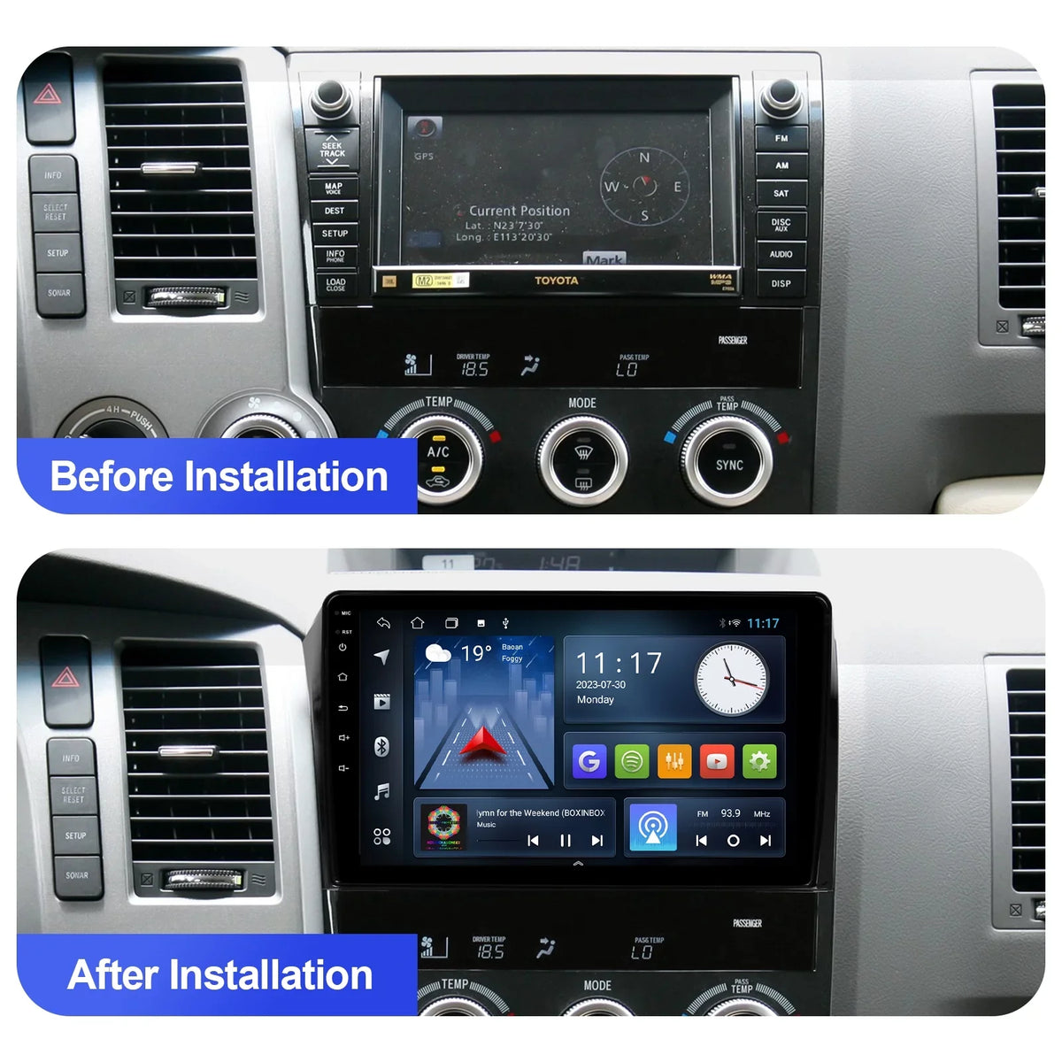 Car Camera Navi Car GPS & Double Radio Backup Touchscreen Screen Tundra Support 10 2008-2018 IPS with inches Android 2007-2013 Carplay 10.1 2+32G & Auto Stereo Android Sequoia for FM Din BT Toyota