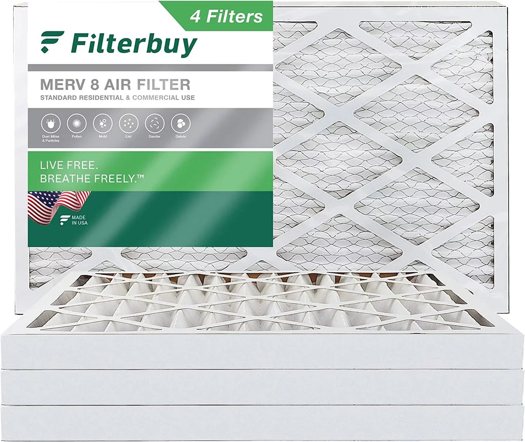 Air Pleated AC Furnace HVAC 20x32x2 MERV Filters Filterbuy 8 (4-Pack)