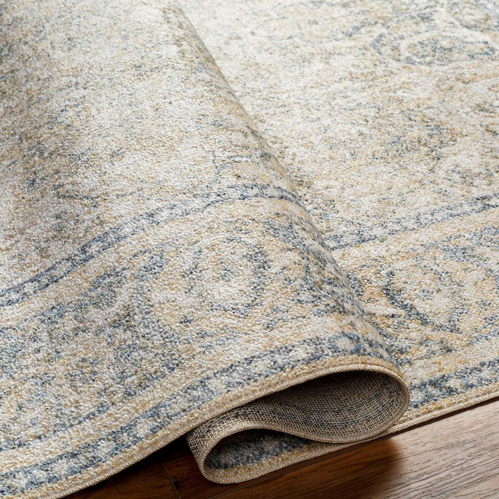 For Room, Machine Rug, Bedroom Blue Traditional X Living (2' Light East Carpet Area Or Rugs, Kitchen Washable) 3', Beige 2X3 Washable