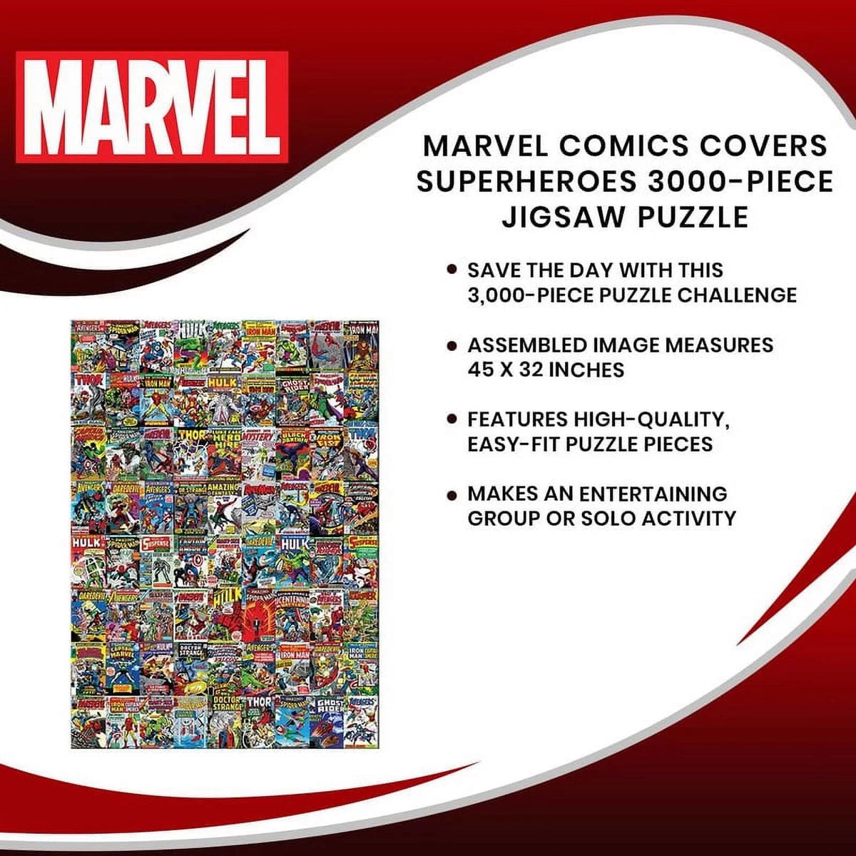 3000-Piece | Toynk Jigsaw Puzzle Superheroes Exclusive Comics Covers Marvel