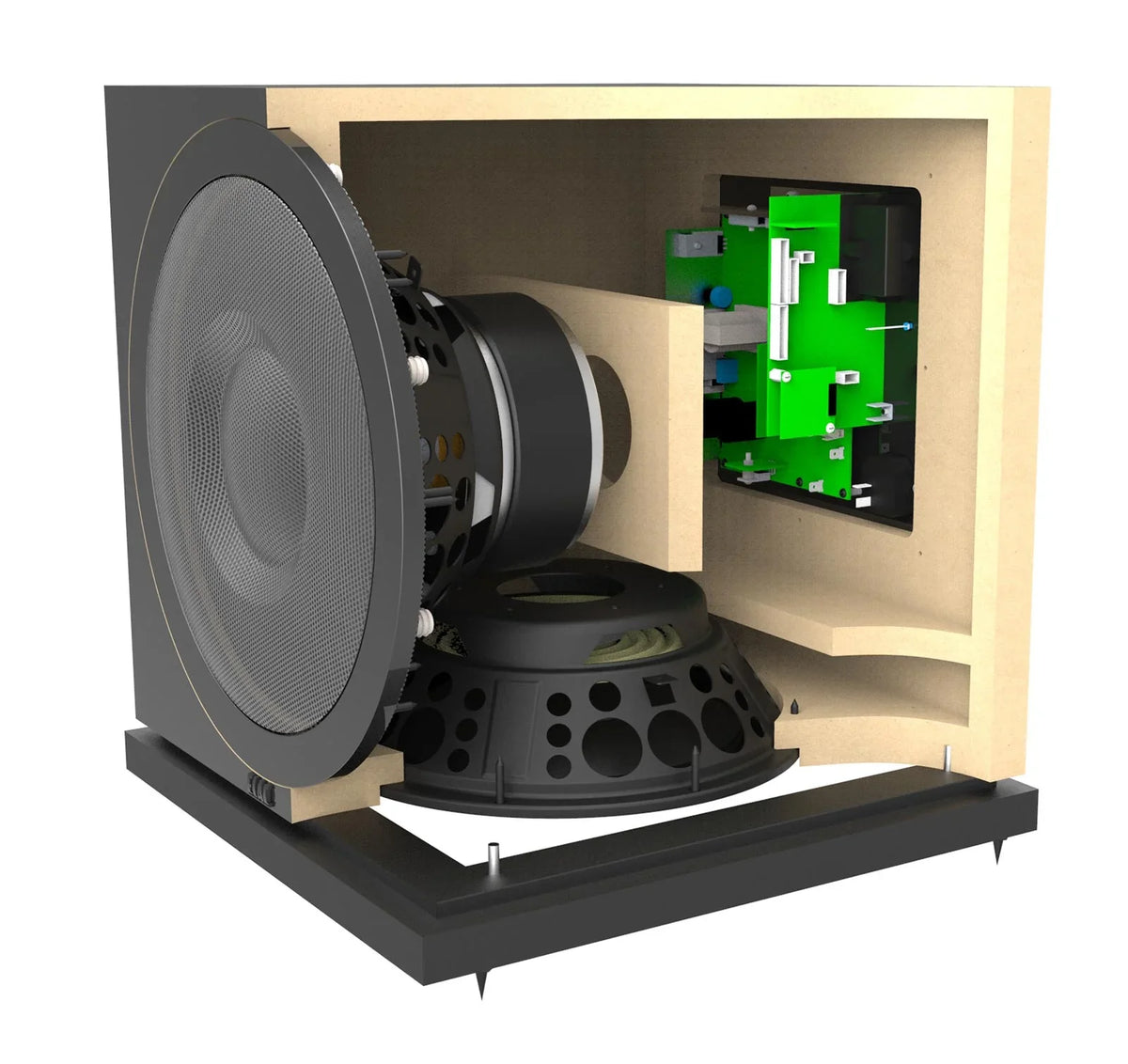 Subwoofer, Powered Debut Black 400 ELAC Watt 2.0 SUB3010